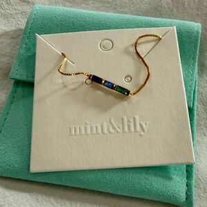 Mint&Lily - Emerald, Sapphire, Blue Topaz Bracelet - 18k Gold Plated
